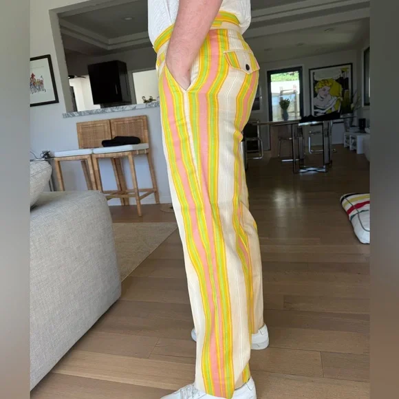 Designer BODE One of a Kind Mens Striped Pants size 34 - Picture 6 of 9